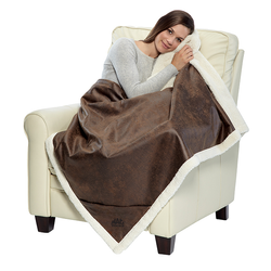 Image of Sherpa Lined Rustic Ranch Throw