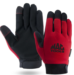 Image of Red Touchscreen Mechanics Gloves
