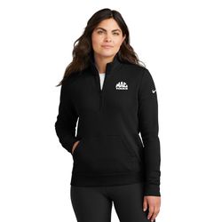 Image of Nike Women's Club Fleece Sleeve Swoosh 1/2-Zip