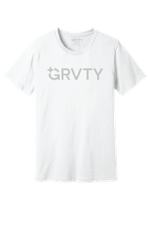 Image of GRVTY Logo Tee - White/Grey