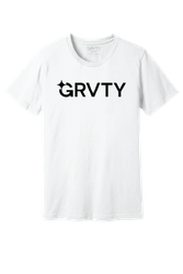 Image of GRVTY Logo Tee - White/Black