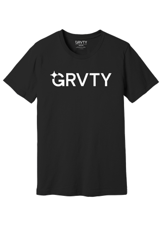 Unisex GRVTY Logo Tee - Black/White image thumbnail