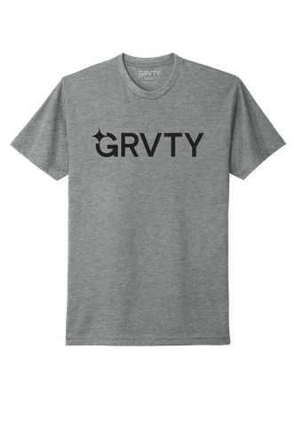 Unisex GRVTY Logo Tee - Grey/Black image thumbnail