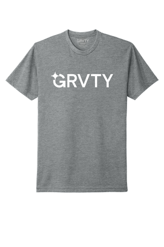 Unisex GRVTY Logo Tee - Grey/White image thumbnail