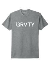 Image of GRVTY Logo Tee - Grey/White