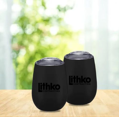 Stainless Steel Stemless Wine Glasses Gift Box Set image thumbnail