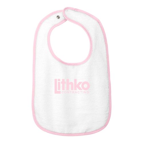 Rabbit Skins Infant Contrast Trim Terry Bib image thumbnail