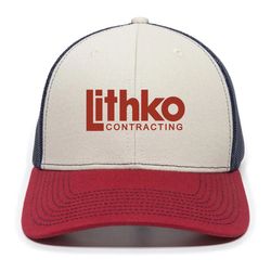 Image of Outdoor Cap Structured Trucker With Solid Mesh Back Hat (Richardson 112 Dupe)