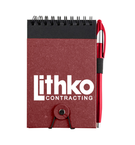 Jot & Go 3.75 x 5.75 Cardboard Spiral Journal with Pen  image thumbnail