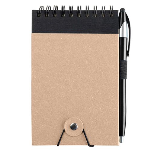 Jot & Go 3.75 x 5.75 Cardboard Spiral Journal with Pen  image thumbnail
