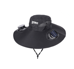 Image of Armor Solar Double Fan Bucket Hat With String