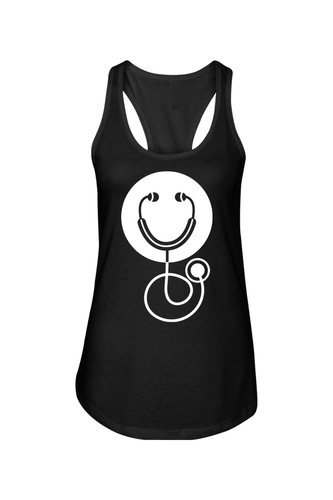Women's Ideal Racerback Tank - Smile Logo - DTG image thumbnail
