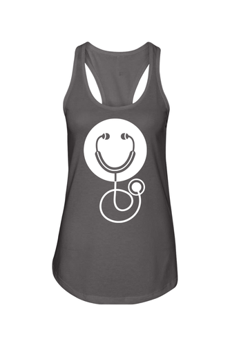 Women's Ideal Racerback Tank - Smile Logo - DTG image thumbnail