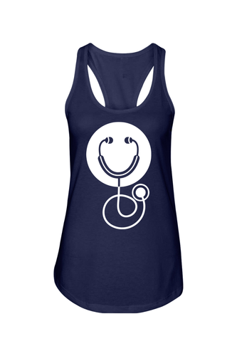 Women's Ideal Racerback Tank - Smile Logo - DTG image thumbnail