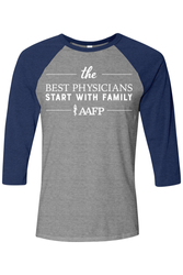 Image of Unisex Three-Quarter Sleeve Baseball Tee - Best Physicians Logo - DTG