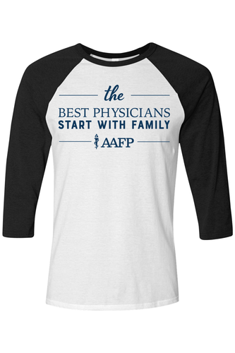Unisex Three-Quarter Sleeve Baseball Tee - Best Physicians Logo - DTG image thumbnail