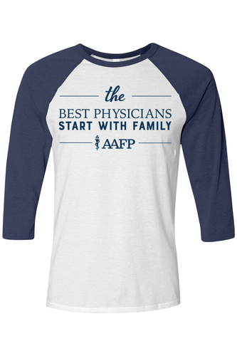 Unisex Three-Quarter Sleeve Baseball Tee - Best Physicians Logo - DTG image thumbnail