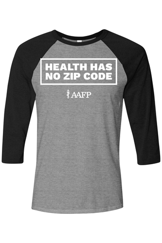Unisex Three-Quarter Sleeve Baseball Tee - Zip Code Logo - DTG image thumbnail