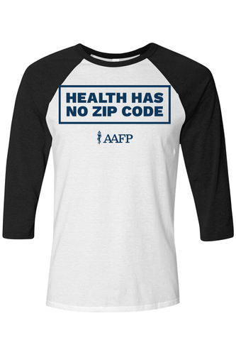 Unisex Three-Quarter Sleeve Baseball Tee - Zip Code Logo - DTG image thumbnail