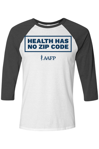 Unisex Three-Quarter Sleeve Baseball Tee - Zip Code Logo - DTG image thumbnail