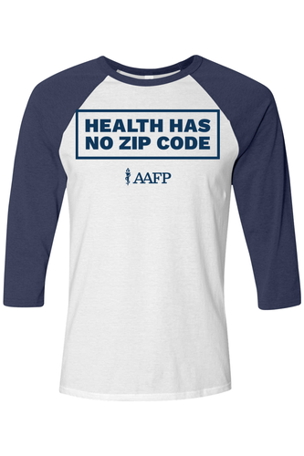Unisex Three-Quarter Sleeve Baseball Tee - Zip Code Logo - DTG image thumbnail