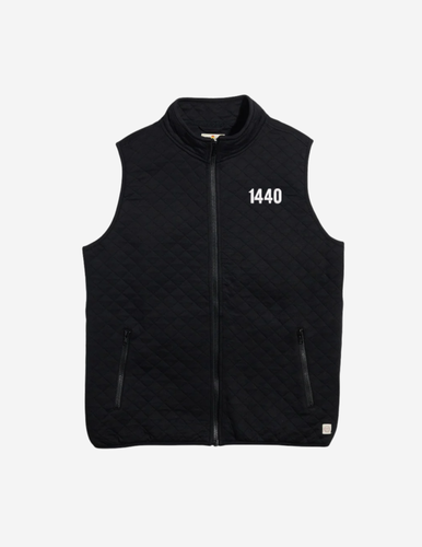 Men's Corbet Full Zip Vest in Black image thumbnail