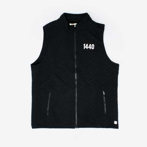 Men's Corbet Full Zip Vest in Black image thumbnail