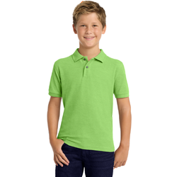 Image of Boys Youth Short Sleeve Polo – Lime 