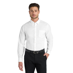 Image of Mens Long Sleeve Oxford – White