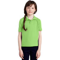 Image of Girls Youth Short Sleeve Polo – Lime