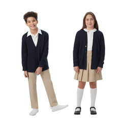 Image of Youth Cardigan Navy Sweater