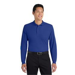 Image of Mens Long Sleeve Polo – Royal