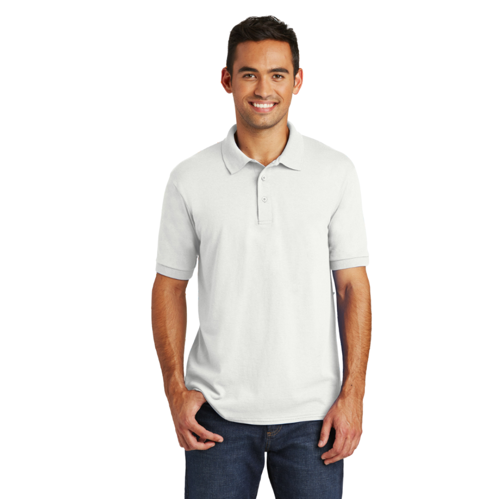 Mens Short Sleeve Polo – White primary image