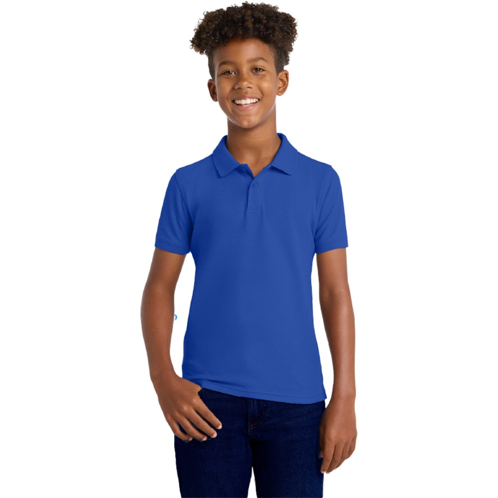Boys Youth Short Sleeve Polo – True Royal  primary image