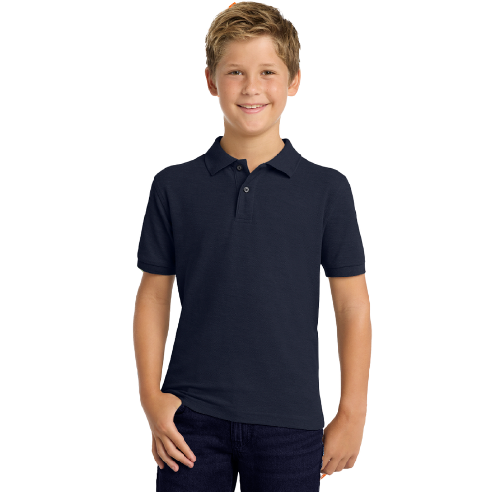Boys Youth Short Sleeve Polo – Navy primary image
