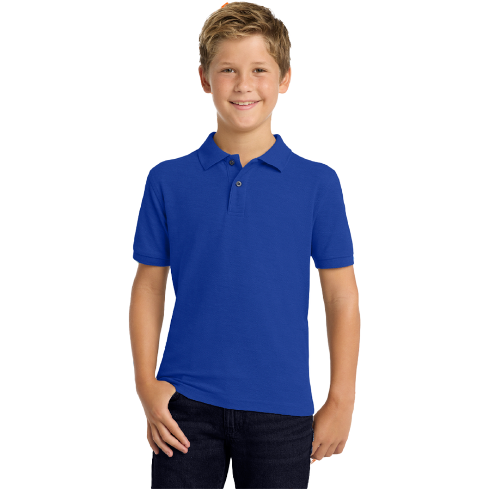 Boys Youth Short Sleeve Polo – Royal Blue  primary image