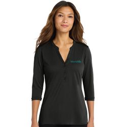 Image of Women's Pique Elegant Tunic Polo Shirt