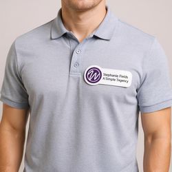 Image of Custom Cut Full Color Name Badge