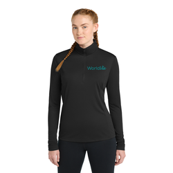 Image of Women's Soft Style Shirt Pullover With Quarter Zipper