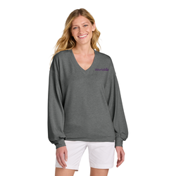 Image of Women's TravisMathew Luxury Billowing Sleeve V-Neck