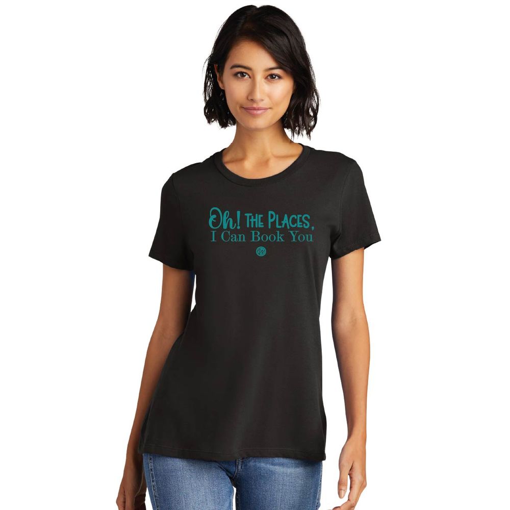 Women's Crew Neck Super Important Tee Shirt_OH THE PLACES primary image