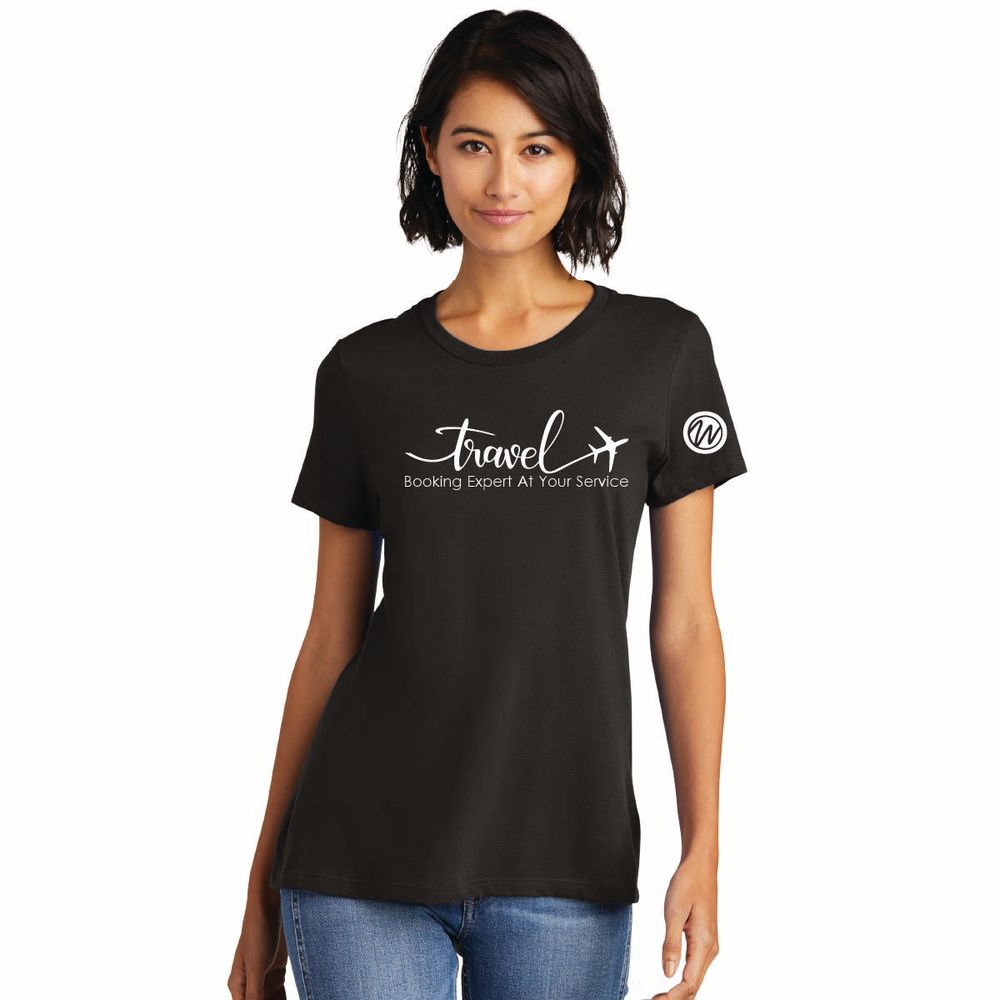 Women's Crew Neck Super Important Tee Shirt_TRAVEL BOOKING EXPERT primary image