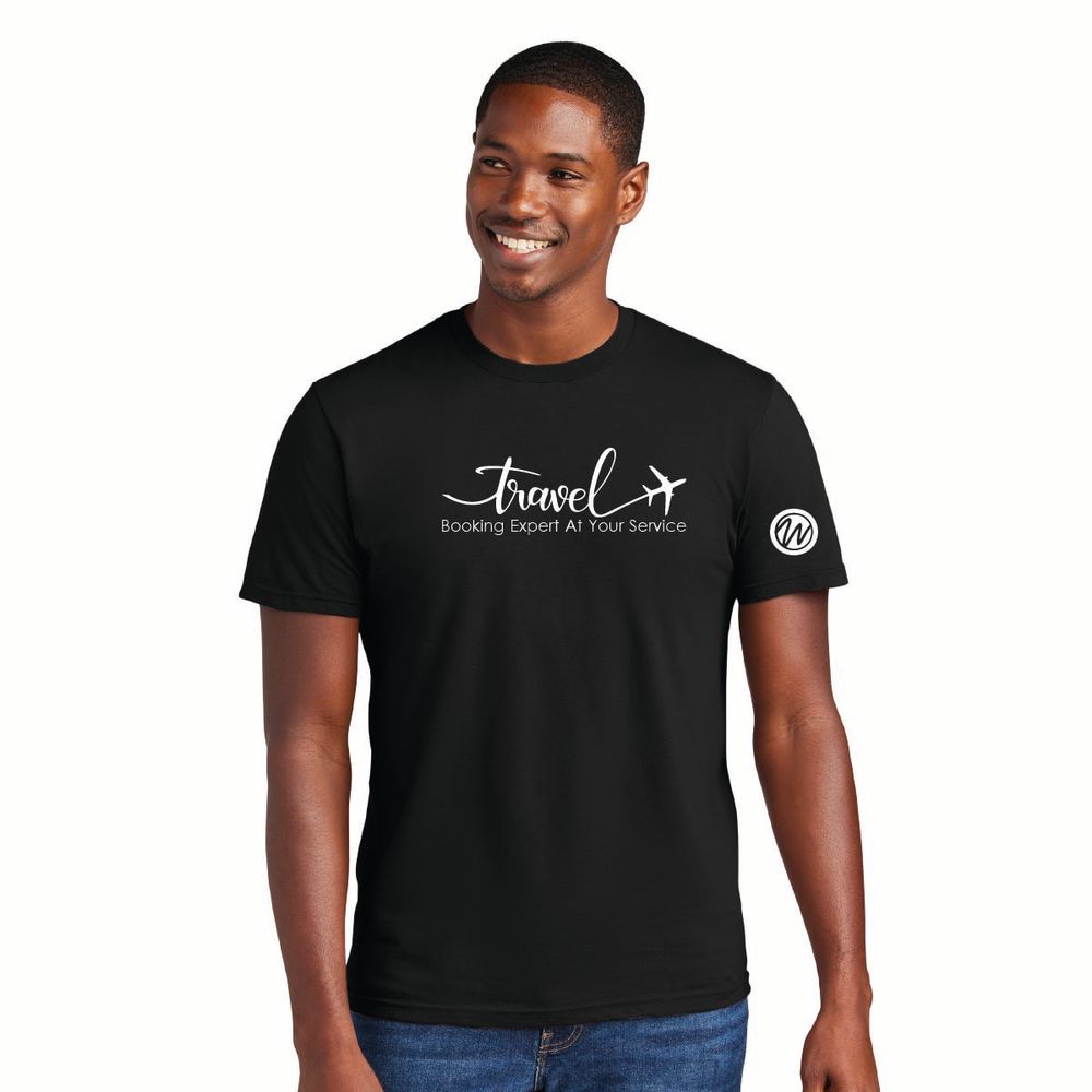 Men's Crew Neck Super Important Tee Shirt_TRAVEL ADVISOR WHITE TEXT primary image