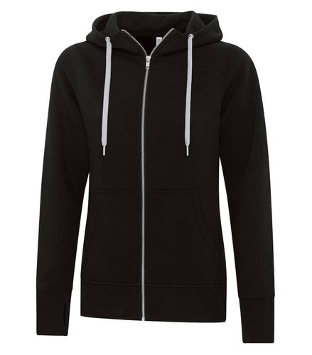 Full Zip Hooded Ladies Sweatshirt image thumbnail