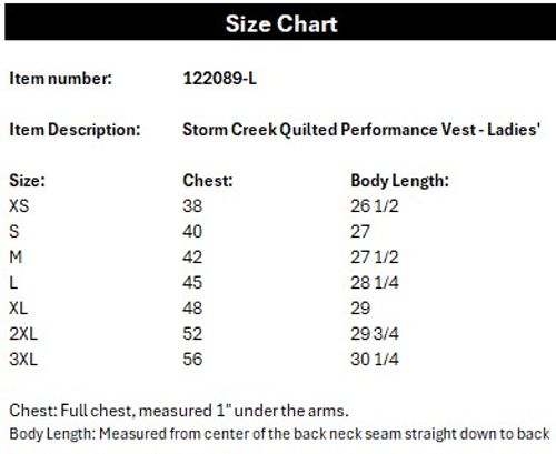 Storm Creek Quilted Performance Vest  image thumbnail