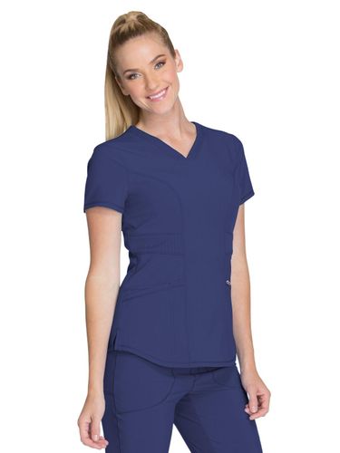 2115- Infinity by Cherokee Women's V-Neck Solid Scrub Top image thumbnail
