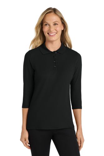 2115- Port Authority Ladies Silk Touch 3/4-Sleeve Polo image thumbnail