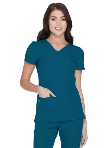 2115- Heartsoul Women's Break on Through Scrubs-"Pitter-Pat" Shaped V-Neck Top image thumbnail