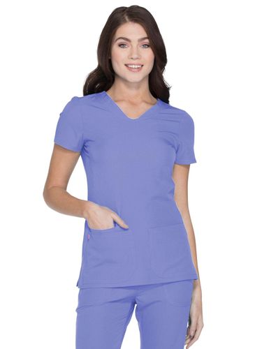 2115- Heartsoul Women's Break on Through Scrubs-"Pitter-Pat" Shaped V-Neck Top image thumbnail