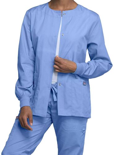 2115- Cherokee Workwear Women's Scrubs Snap Front Jacket image thumbnail